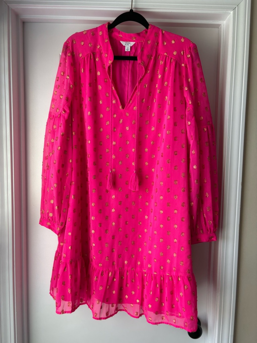 crown & ivy Hot Pink Mini Dress PLUS